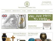 Tablet Screenshot of personalised-cremation-urns.com